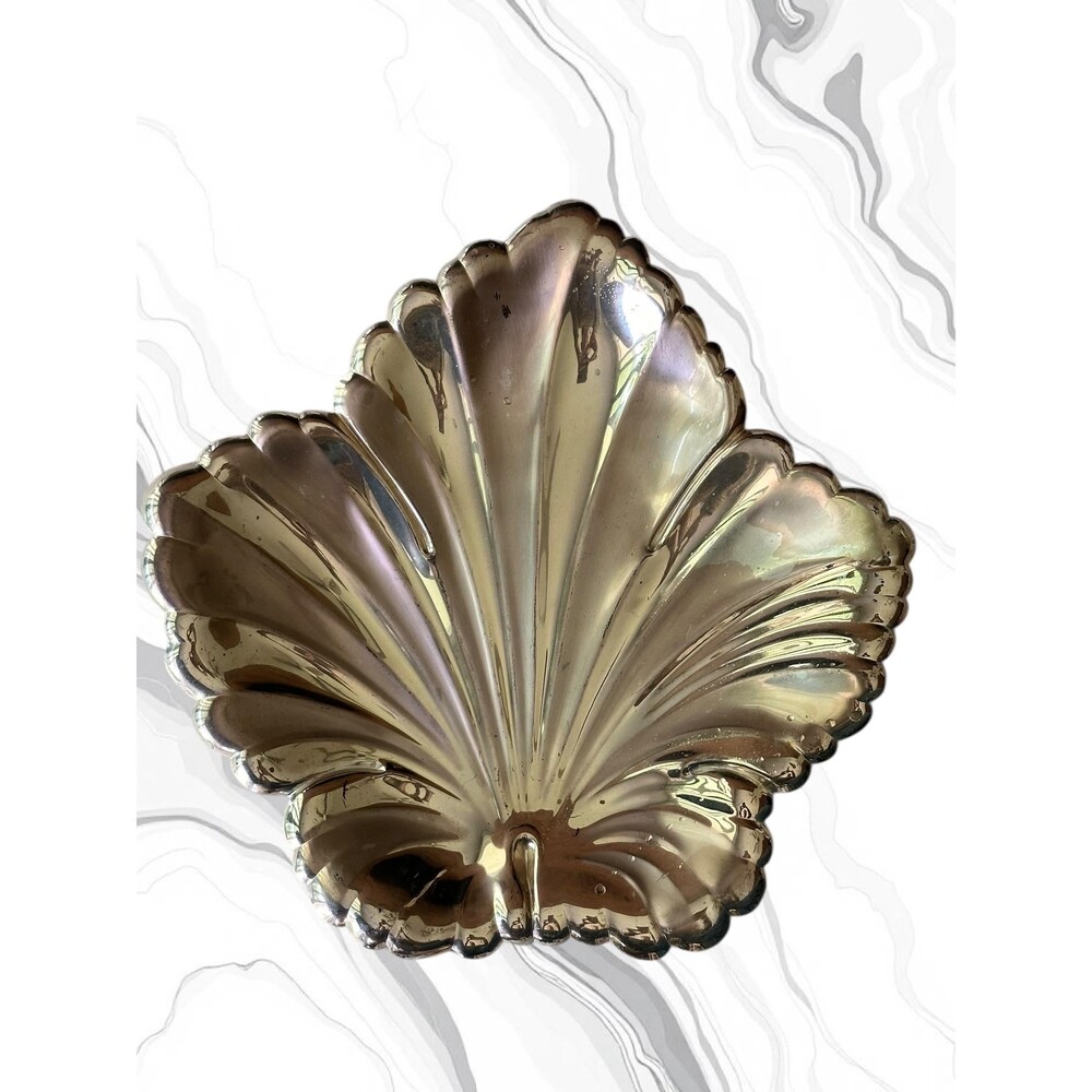 Vintage WMF Ikora Silver Plate Leaf Dish – Mid-Century Modern Trinket Bowl
